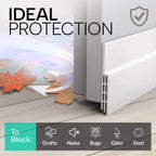 Nirency Door Bottom Seal Strip for Gaps, Waterproof, Dust & Insect Blocker for Door, Self Adhesive Guard for Wooden, Metal & Glass Doors (5 cm X 100 cm) (Black)