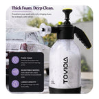 TOVIOLA 2Ltr Foam Sprayer for Car & Bike Washing and Gardening | Home Cleaning – High-Pressure Blaster for Cleaning, Adjustable Nozzle and Long Lasting Foam