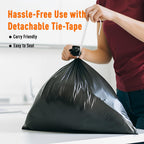Amazon Brand - Presto! Garbage Bags | Medium | 180 Count | 30 Bags X 6 Rolls | 19 X 21 Inches | For Dry & Wet Waste | Black