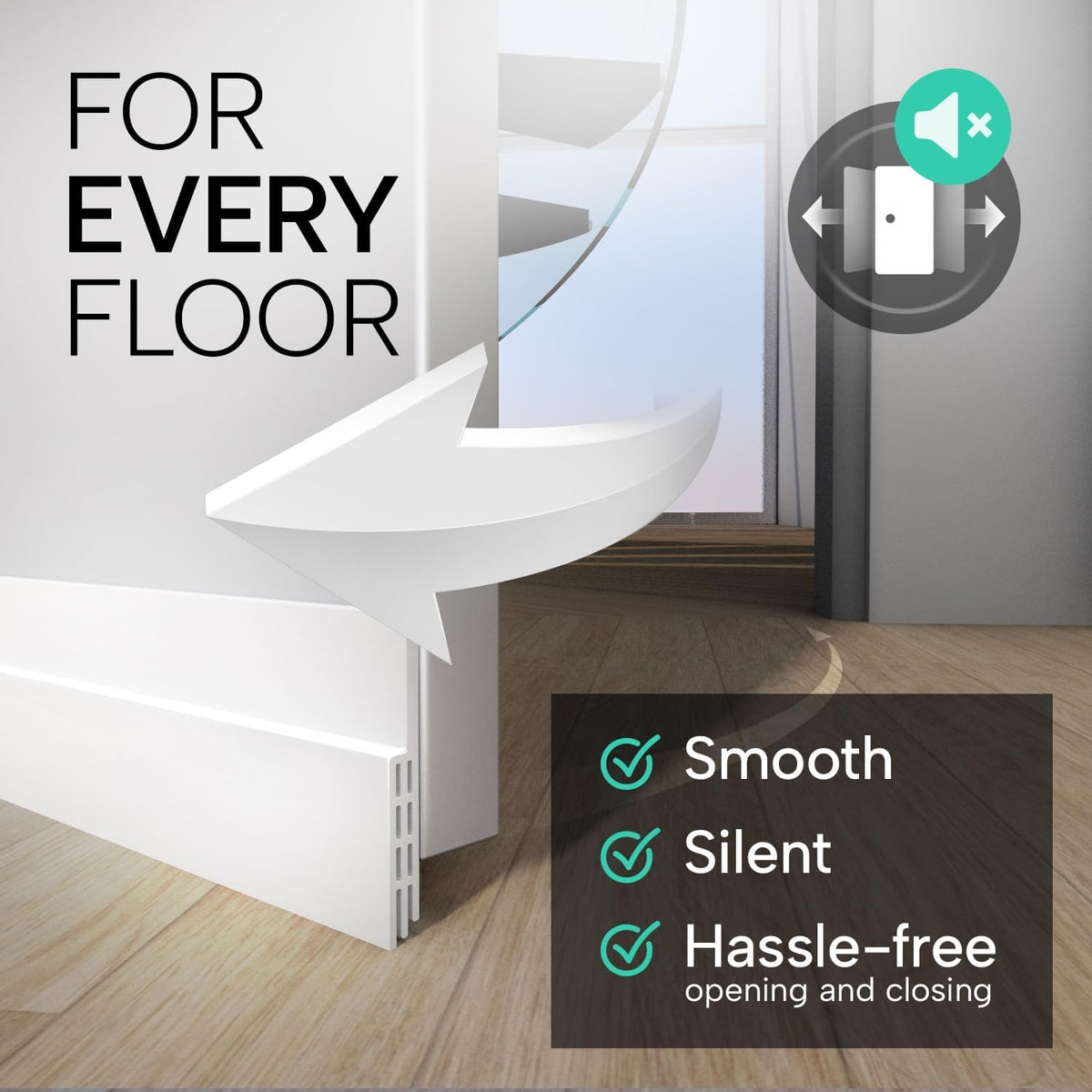 Nirency Door Bottom Seal Strip for Gaps, Waterproof, Dust & Insect Blocker for Door, Self Adhesive Guard for Wooden, Metal & Glass Doors (5 cm X 100 cm) (Black)
