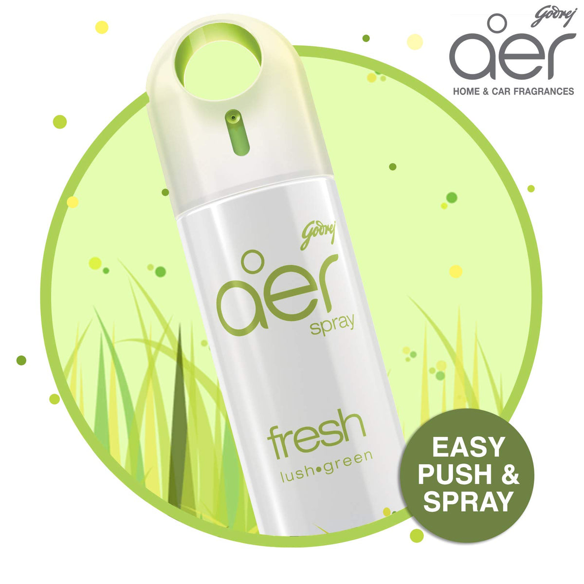 Godrej aer Spray | Room Freshener for Home & Office - Cool Aqua (180 ml)