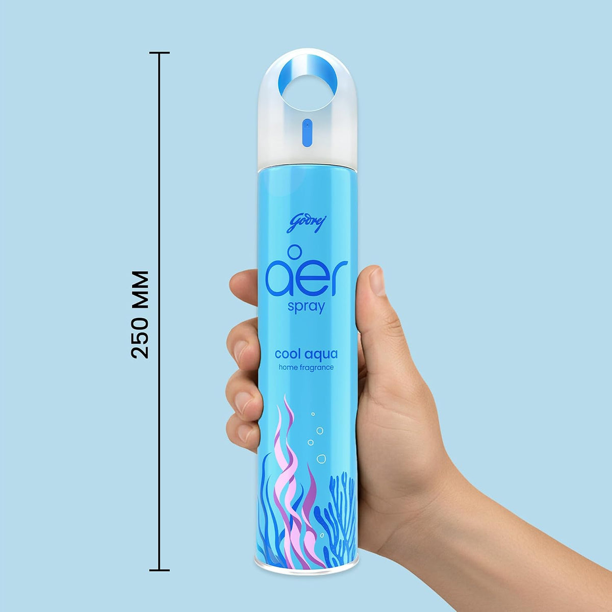 Godrej aer Spray | Room Freshener for Home & Office - Cool Aqua (180 ml)