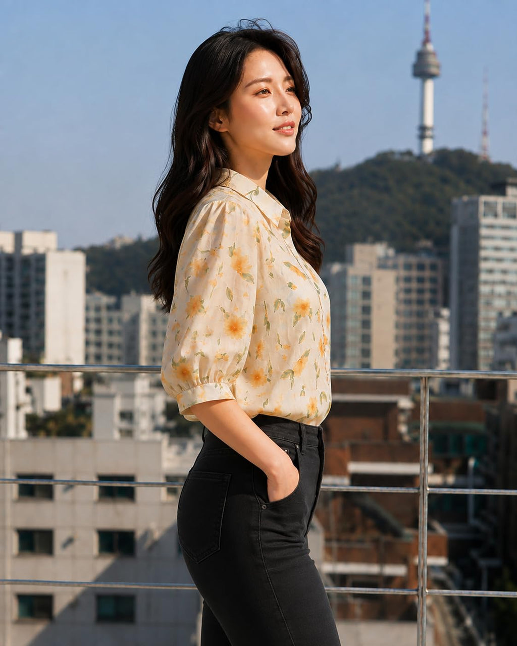 Women's Printed Casual Shirt | Loose Fit Button Down Collared Shirt | Soft & Lightweight Everyday Wear Top