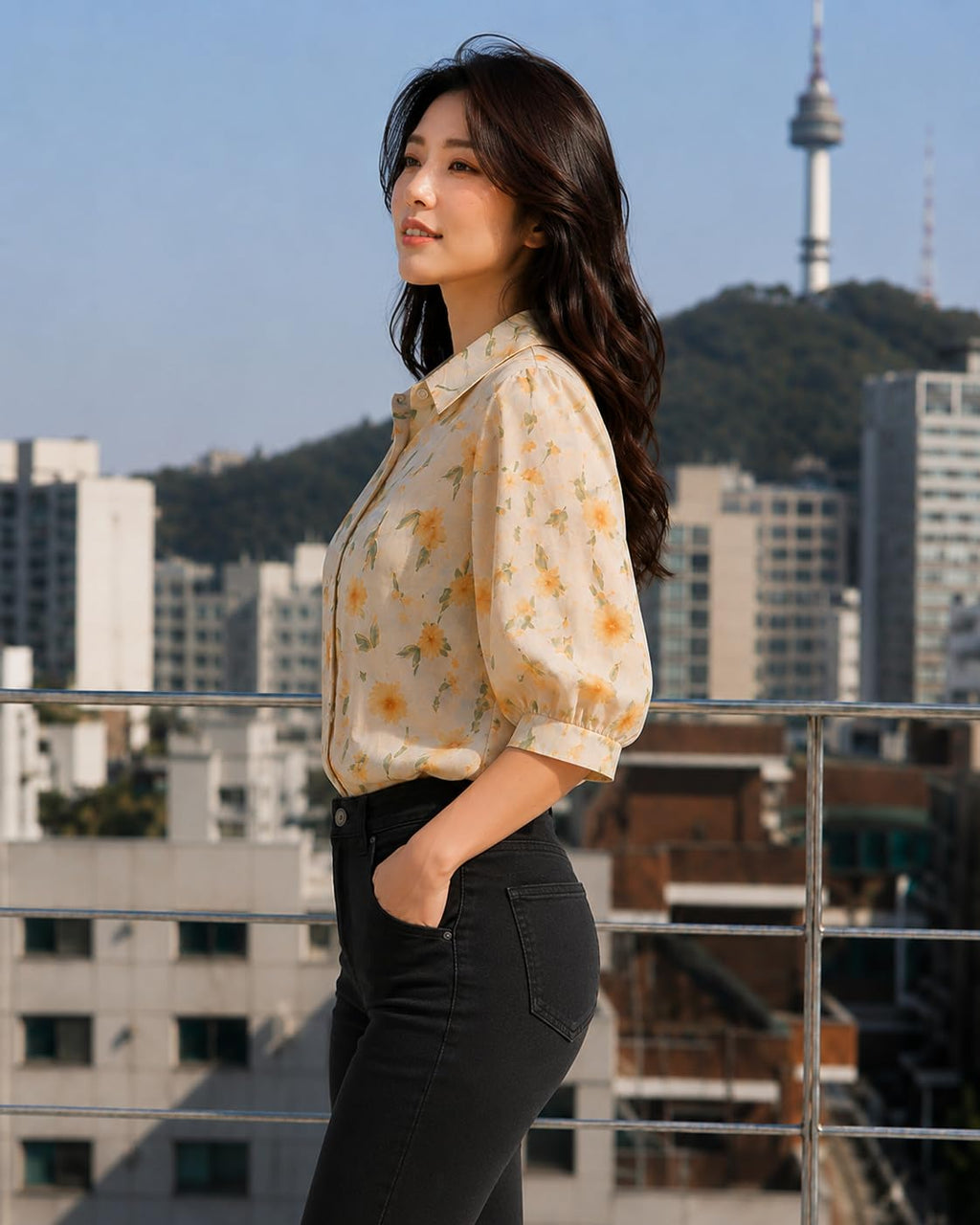 Women's Printed Casual Shirt | Loose Fit Button Down Collared Shirt | Soft & Lightweight Everyday Wear Top