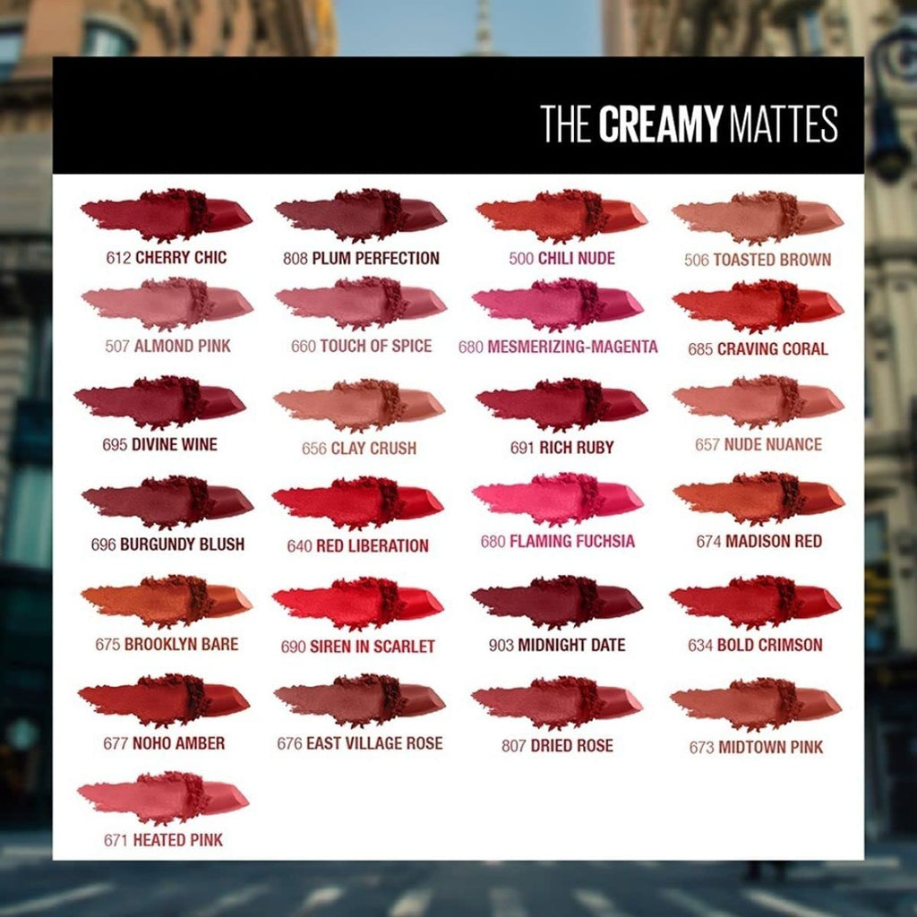 Maybelline New York Color Sensational Creamy Matte Lipstick