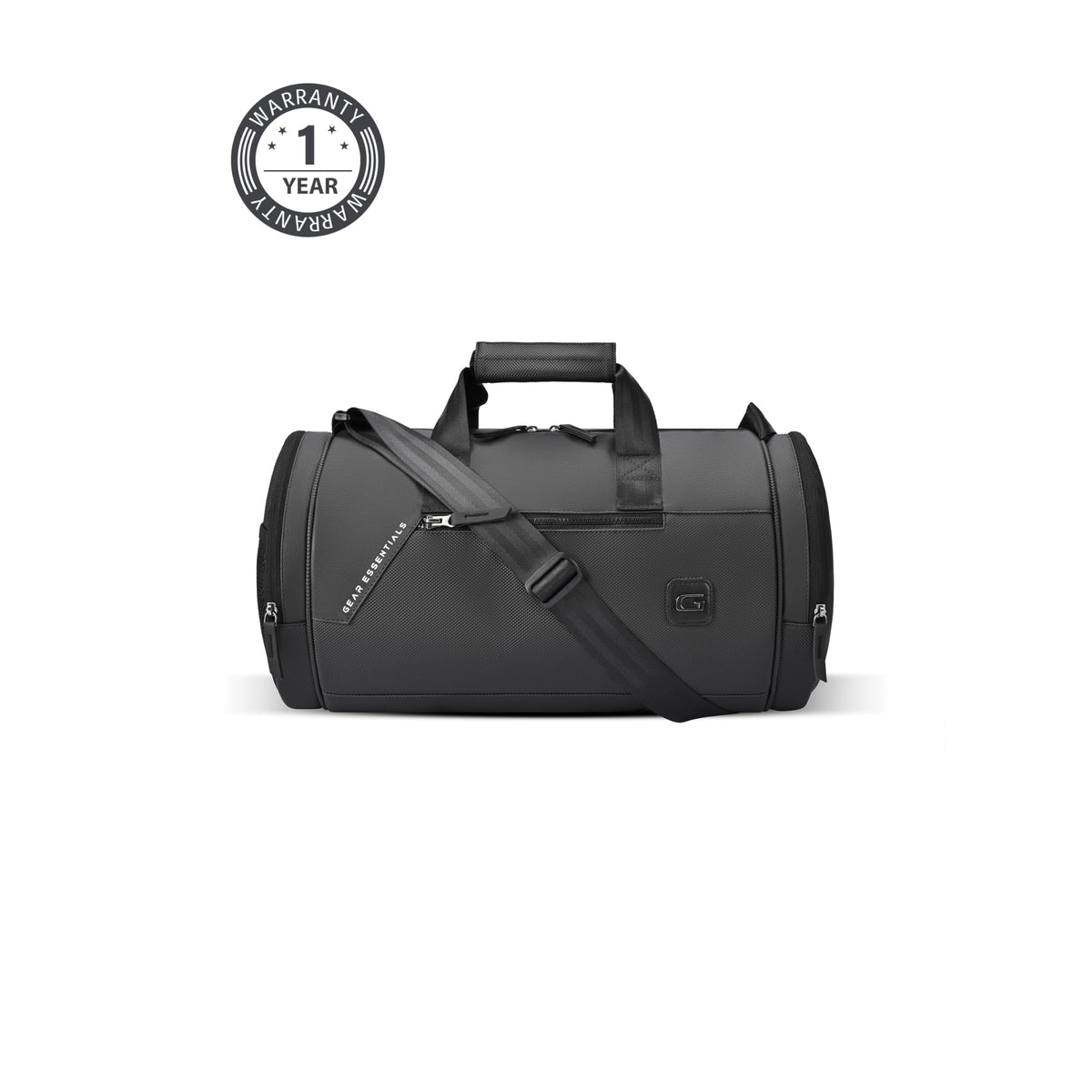 Gear Cross Training 9"/29L Large Water Resistant Duffle Bag | Travel Bag | Gym Bag for Men & Women (Black - Grey)