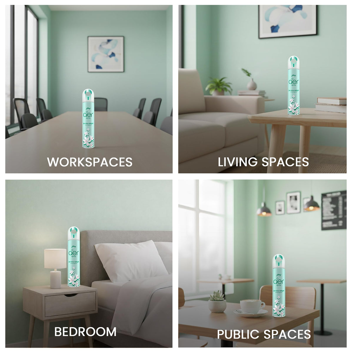 Godrej aer Spray | Room Freshener for Home & Office - Cool Aqua (180 ml)