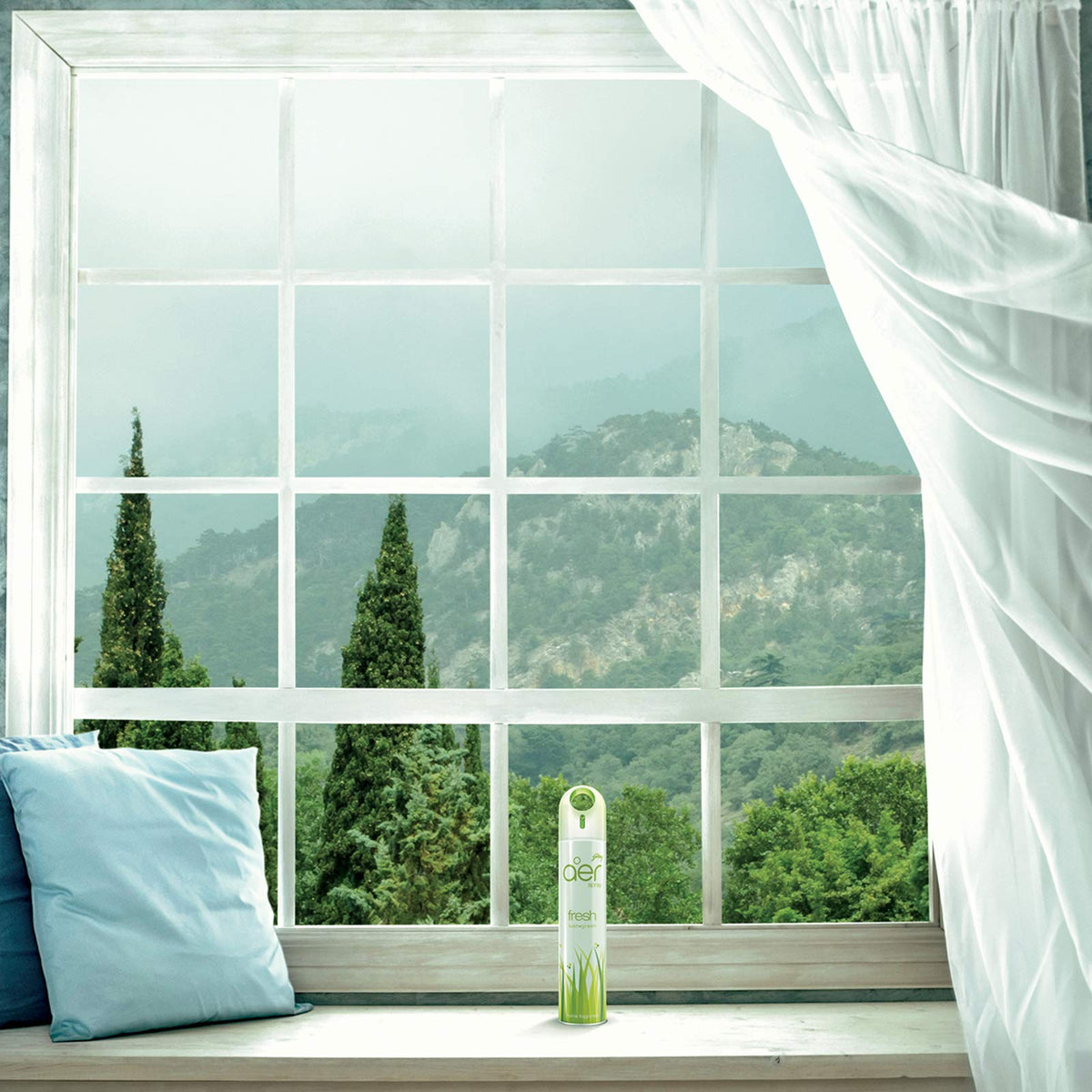 Godrej aer Spray | Room Freshener for Home & Office - Cool Aqua (180 ml)