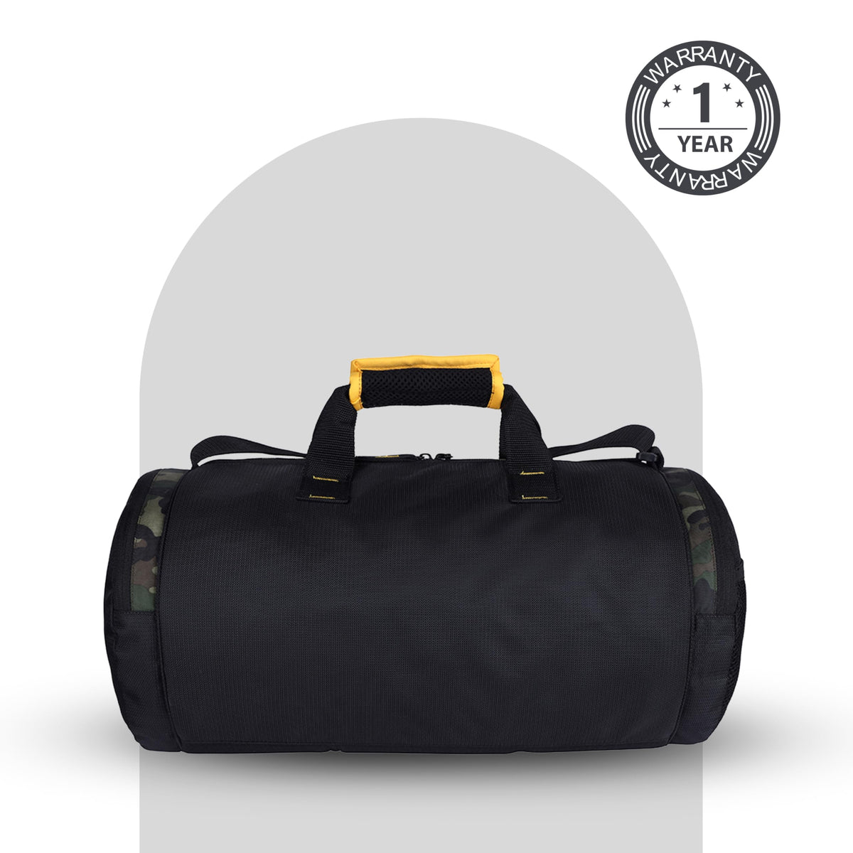Gear Cross Training 9"/29L Large Water Resistant Duffle Bag | Travel Bag | Gym Bag for Men & Women (Black - Grey)