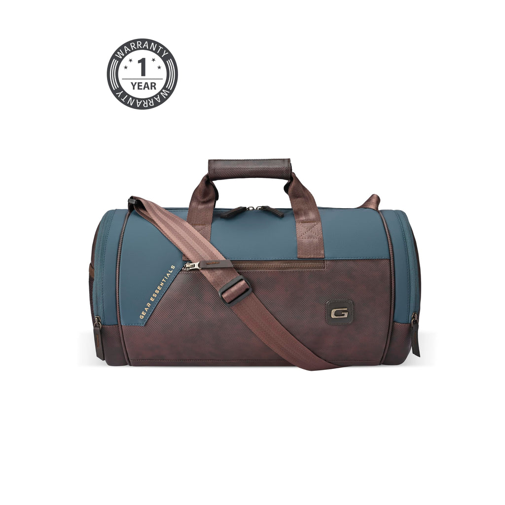 Gear Cross Training 9"/29L Large Water Resistant Duffle Bag | Travel Bag | Gym Bag for Men & Women (Black - Grey)