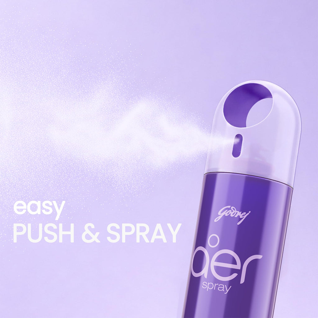Godrej aer Spray | Room Freshener for Home & Office - Cool Aqua (180 ml)