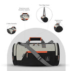 Gear Cross Training 9"/29L Large Water Resistant Duffle Bag | Travel Bag | Gym Bag for Men & Women (Black - Grey)