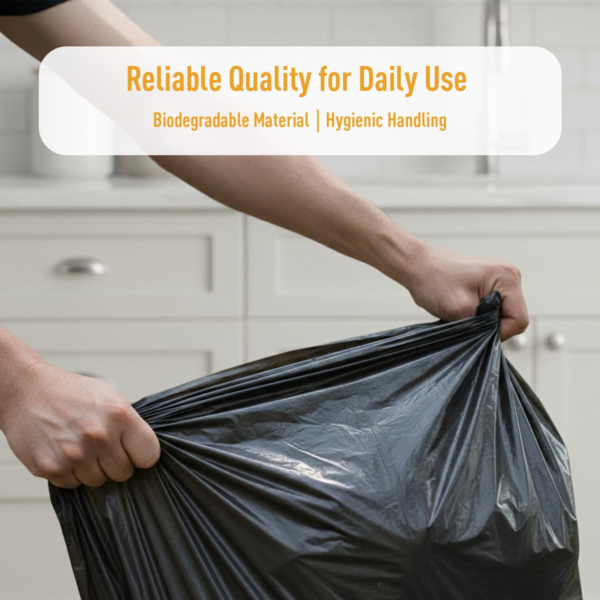 Amazon Brand - Presto! Garbage Bags | Medium | 180 Count | 30 Bags X 6 Rolls | 19 X 21 Inches | For Dry & Wet Waste | Black