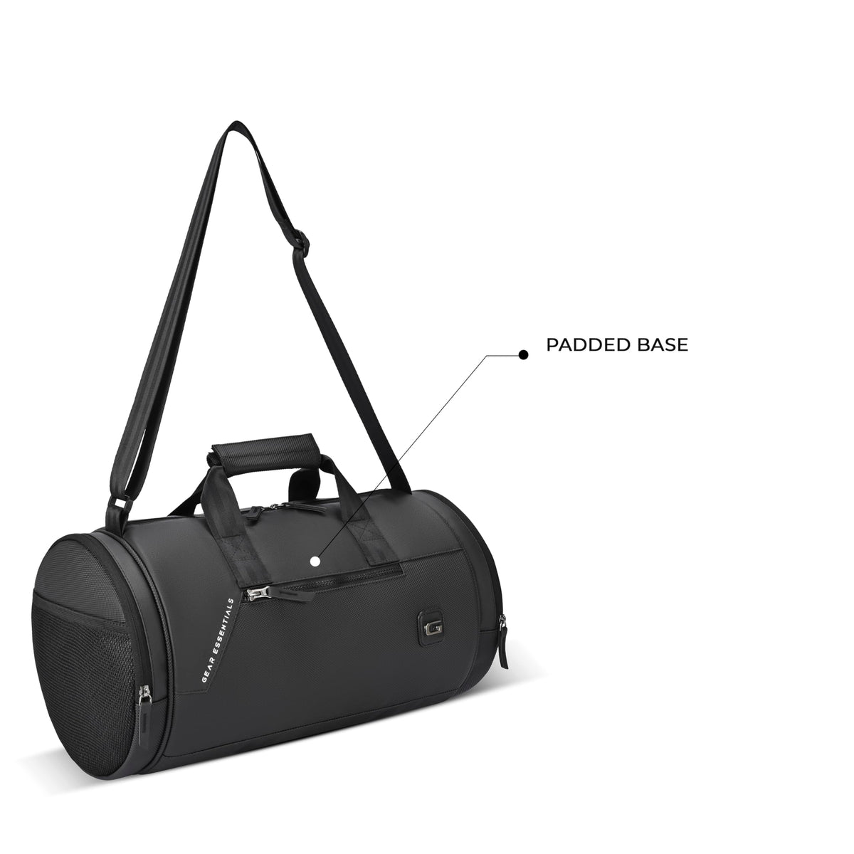 Gear Cross Training 9"/29L Large Water Resistant Duffle Bag | Travel Bag | Gym Bag for Men & Women (Black - Grey)