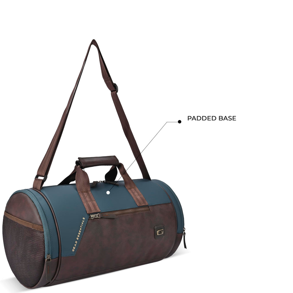 Gear Cross Training 9"/29L Large Water Resistant Duffle Bag | Travel Bag | Gym Bag for Men & Women (Black - Grey)