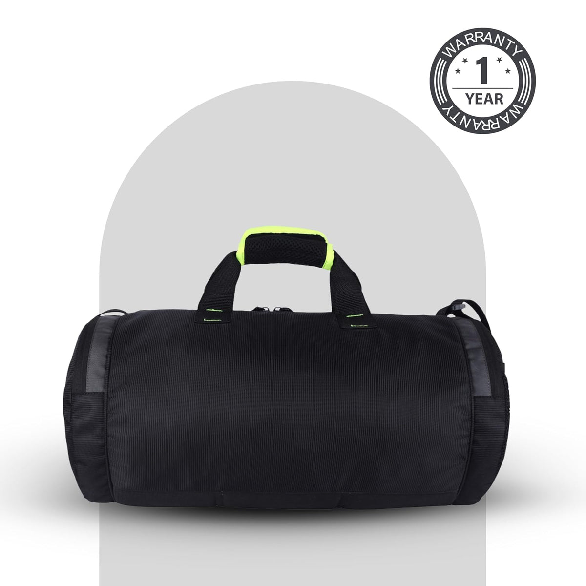 Gear Cross Training 9"/29L Large Water Resistant Duffle Bag | Travel Bag | Gym Bag for Men & Women (Black - Grey)