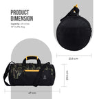 Gear Cross Training 9"/29L Large Water Resistant Duffle Bag | Travel Bag | Gym Bag for Men & Women (Black - Grey)