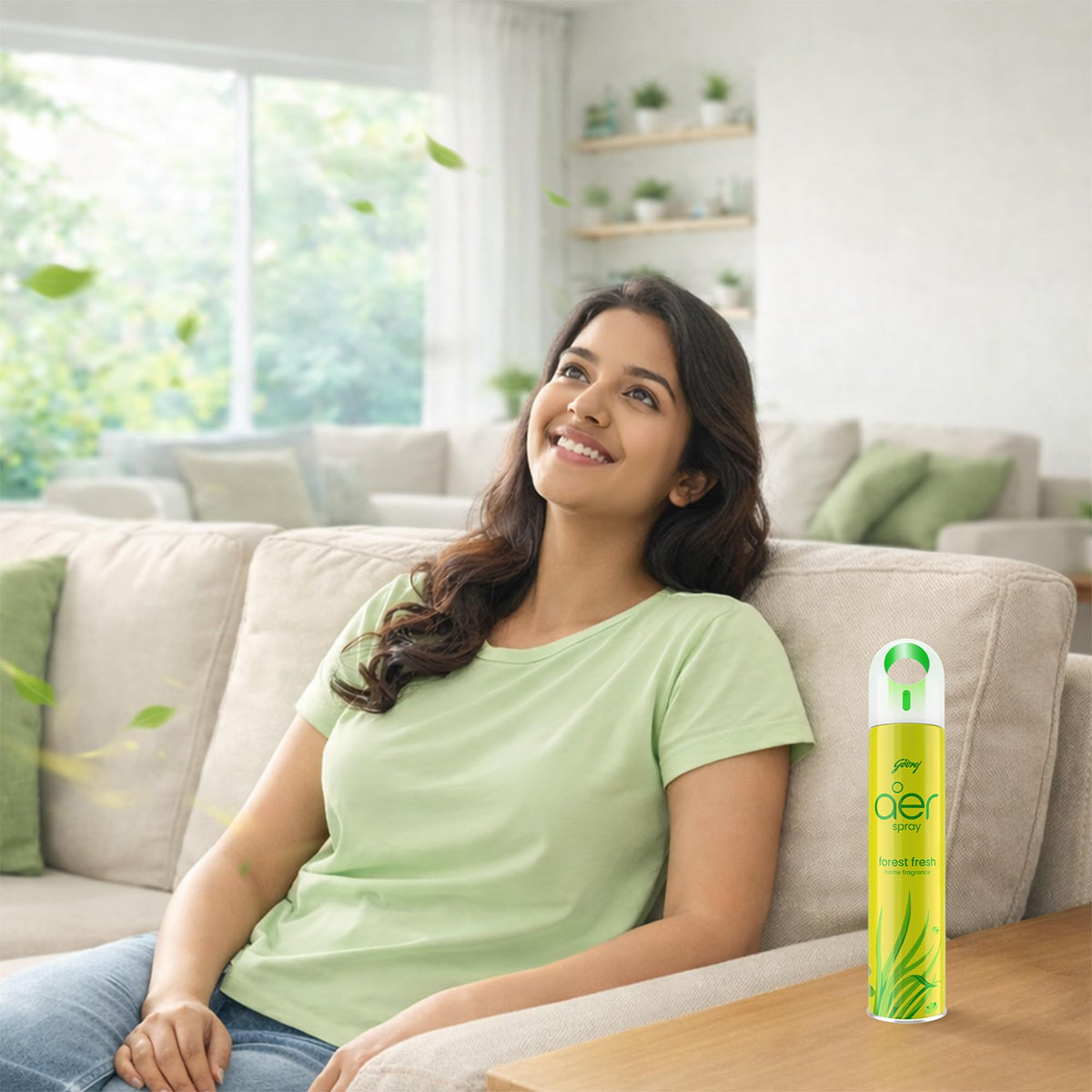 Godrej aer Spray | Room Freshener for Home & Office - Cool Aqua (180 ml)