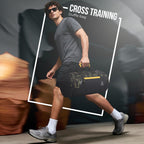 Gear Cross Training 9"/29L Large Water Resistant Duffle Bag | Travel Bag | Gym Bag for Men & Women (Black - Grey)