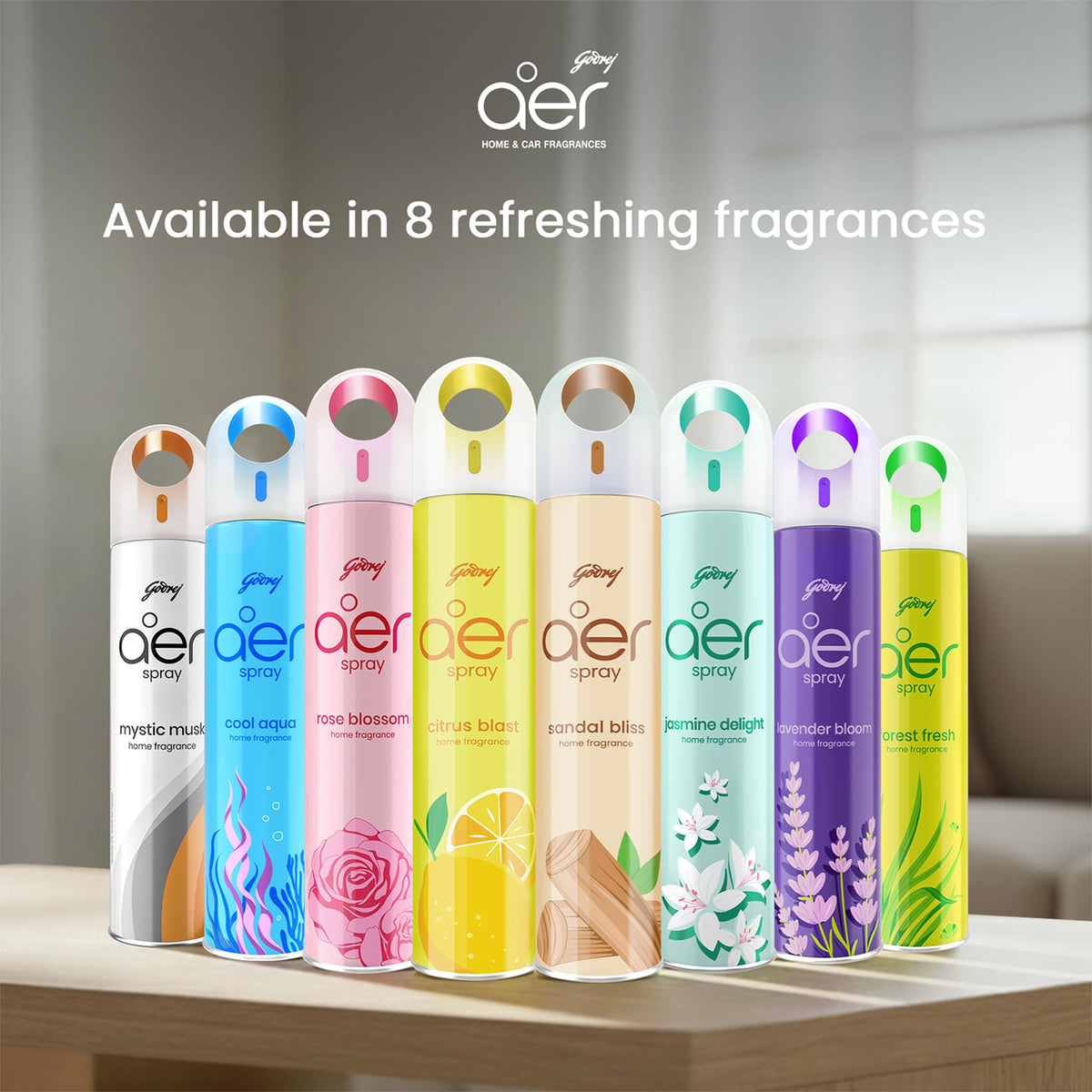 Godrej aer Spray | Room Freshener for Home & Office - Cool Aqua (180 ml)