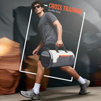 Gear Cross Training 9"/29L Large Water Resistant Duffle Bag | Travel Bag | Gym Bag for Men & Women (Black - Grey)