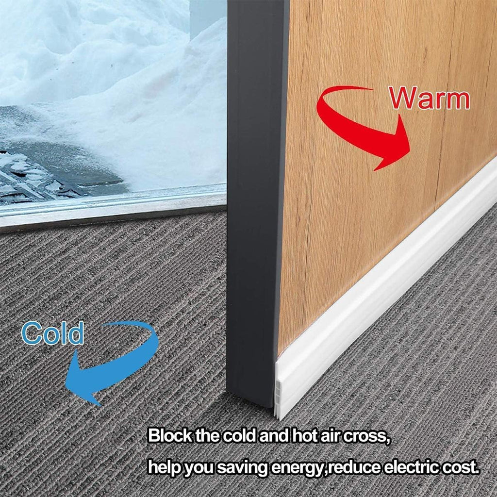 Nirency Door Bottom Seal Strip for Gaps, Waterproof, Dust & Insect Blocker for Door, Self Adhesive Guard for Wooden, Metal & Glass Doors (5 cm X 100 cm) (Black)