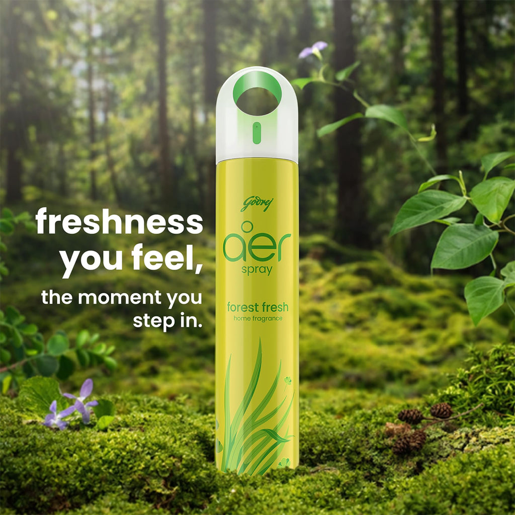 Godrej aer Spray | Room Freshener for Home & Office - Cool Aqua (180 ml)